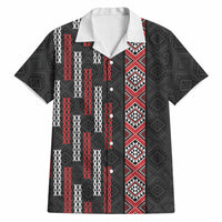 Roimata Toroa Maori Taniko Inspired New Zealand Hawaiian Shirt LT14 Black - Polynesian Pride