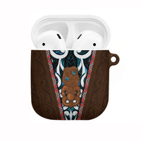 New Zealand Whakairo AirPods Case Tiki Maori Carving Taniko Motifs LT14 Multicolor - Polynesian Pride