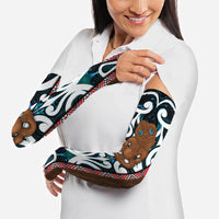 New Zealand Whakairo Arm Sleeves Tiki Maori Carving Taniko Motifs LT14 - Polynesian Pride
