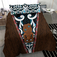 New Zealand Whakairo Bedding Set Tiki Maori Carving Taniko Motifs LT14 - Polynesian Pride