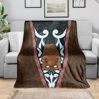 New Zealand Whakairo Blanket Tiki Maori Carving Taniko Motifs LT14 - Polynesian Pride