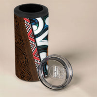 New Zealand Whakairo 4 in 1 Can Cooler Tumbler Tiki Maori Carving Taniko Motifs LT14 - Polynesian Pride