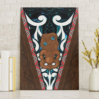 New Zealand Whakairo Canvas Wall Art Tiki Maori Carving Taniko Motifs LT14 Without Frame Multicolor - Polynesian Pride