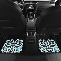New Zealand Whakairo Car Mats Tiki Maori Carving Taniko Motifs LT14 Set 2pcs - Back Multicolor - Polynesian Pride