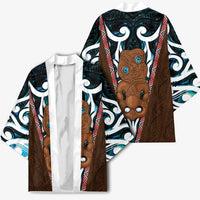 New Zealand Whakairo Kimono Tiki Maori Carving Taniko Motifs LT14 - Polynesian Pride