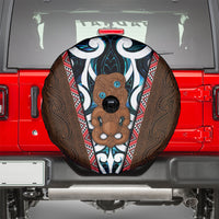 New Zealand Whakairo Spare Tire Cover Tiki Maori Carving Taniko Motifs LT14 - Polynesian Pride