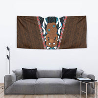 New Zealand Whakairo Tapestry Tiki Maori Carving Taniko Motifs LT14 - Polynesian Pride
