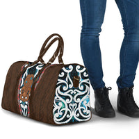 New Zealand Whakairo Travel Bag Tiki Maori Carving Taniko Motifs LT14 - Polynesian Pride