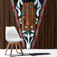 New Zealand Whakairo Window Curtain Tiki Maori Carving Taniko Motifs LT14 - Polynesian Pride