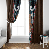 New Zealand Whakairo Window Curtain Tiki Maori Carving Taniko Motifs LT14 - Polynesian Pride