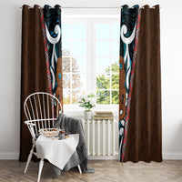 New Zealand Whakairo Window Curtain Tiki Maori Carving Taniko Motifs LT14 - Polynesian Pride