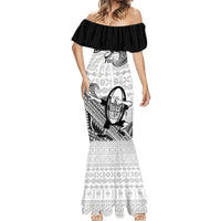 Custom Fiji Tapa Rugby Mermaid Dress Flying Fijian 2023 World Cup With Dabbing Ball LT14 - Polynesian Pride