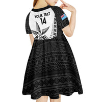 Custom Fiji Rugby Kid Short Sleeve Dress Go Champions Fijian Tapa Cloth LT14 - Polynesian Pride