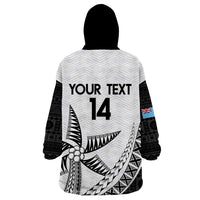 Custom Fiji Rugby Wearable Blanket Hoodie Go Champions Fijian Tapa Cloth