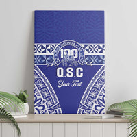 Personalised Queen Salote College Canvas Wall Art Kolisi Fefine 100th Anniversary Kupesi Blue - Polynesian Pride