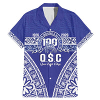 Personalised Queen Salote College Family Matching Mermaid Dress and Hawaiian Shirt Kolisi Fefine 100th Anniversary Kupesi Blue - Polynesian Pride
