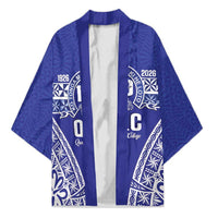Personalised Queen Salote College Kimono Kolisi Fefine 100th Anniversary Kupesi Blue - Polynesian Pride