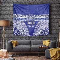 Personalised Queen Salote College Tapestry Kolisi Fefine 100th Anniversary Kupesi Blue - Polynesian Pride