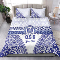 Personalised Queen Salote College Bedding Set Kolisi Fefine 100th Anniversary Kupesi White - Polynesian Pride