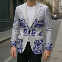 Personalised Queen Salote College Blazer Kolisi Fefine 100th Anniversary Kupesi White - Polynesian Pride