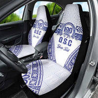 Personalised Queen Salote College Car Seat Cover Kolisi Fefine 100th Anniversary Kupesi White - Polynesian Pride