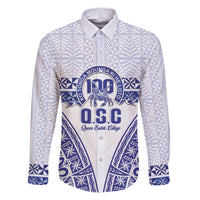Personalised Queen Salote College Family Matching Puletasi and Hawaiian Shirt Kolisi Fefine 100th Anniversary Kupesi White - Polynesian Pride