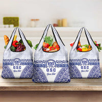 Personalised Queen Salote College Grocery Bag Kolisi Fefine 100th Anniversary Kupesi White LT14 3-pack One Size White - Polynesian Pride