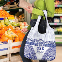 Personalised Queen Salote College Grocery Bag Kolisi Fefine 100th Anniversary Kupesi White LT14 - Polynesian Pride