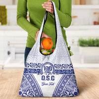Personalised Queen Salote College Grocery Bag Kolisi Fefine 100th Anniversary Kupesi White LT14 - Polynesian Pride