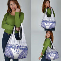 Personalised Queen Salote College Grocery Bag Kolisi Fefine 100th Anniversary Kupesi White LT14 - Polynesian Pride