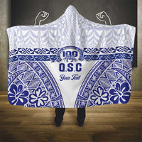 Personalised Queen Salote College Hooded Blanket Kolisi Fefine 100th Anniversary Kupesi White - Polynesian Pride
