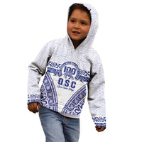 Personalised Queen Salote College Kid Hoodie Kolisi Fefine 100th Anniversary Kupesi White - Polynesian Pride