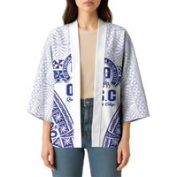 Personalised Queen Salote College Kimono Kolisi Fefine 100th Anniversary Kupesi White - Polynesian Pride