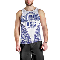 Personalised Queen Salote College Men Tank Top Kolisi Fefine 100th Anniversary Kupesi White - Polynesian Pride