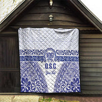 Personalised Queen Salote College Quilt Kolisi Fefine 100th Anniversary Kupesi White - Polynesian Pride
