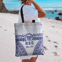 Personalised Queen Salote College Tote Bag Kolisi Fefine 100th Anniversary Kupesi White - Polynesian Pride