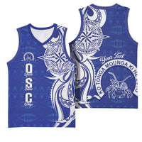 Personalised Queen Salote College Basketball Jersey QSC Est 1926 Ngatu Pattern - Polynesian Pride