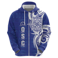 Personalised Queen Salote College Hoodie QSC Est 1926 Ngatu Pattern - Polynesian Pride