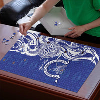 Personalised Queen Salote College Puzzle QSC Est 1926 Ngatu Pattern - Polynesian Pride