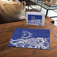 Personalised Queen Salote College Puzzle QSC Est 1926 Ngatu Pattern - Polynesian Pride