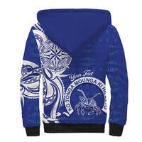 Personalised Queen Salote College Sherpa Hoodie QSC Est 1926 Ngatu Pattern - Polynesian Pride