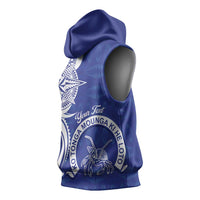 Personalised Queen Salote College Sleeveless Hoodie QSC Est 1926 Ngatu Pattern - Polynesian Pride