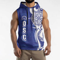 Personalised Queen Salote College Sleeveless Hoodie QSC Est 1926 Ngatu Pattern - Polynesian Pride