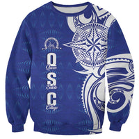 Personalised Queen Salote College Sweatshirt QSC Est 1926 Ngatu Pattern - Polynesian Pride