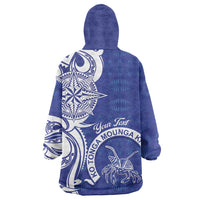 Personalised Queen Salote College Wearable Blanket Hoodie QSC Est 1926 Ngatu Pattern - Polynesian Pride