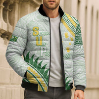Personalised Samoa Ua Potopoto Bomber Puffer Jacket SUP Est 2025 Samoan Pattern - Polynesian Pride