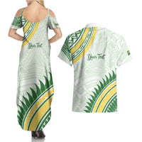 Personalised Samoa Ua Potopoto Couples Matching Summer Maxi Dress and Hawaiian Shirt SUP Est 2025 Samoan Pattern - Polynesian Pride