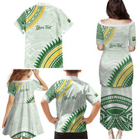 Personalised Samoa Ua Potopoto Family Matching Puletasi and Hawaiian Shirt SUP Est 2025 Samoan Pattern - Polynesian Pride