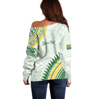 Personalised Samoa Ua Potopoto Off Shoulder Sweater SUP Est 2025 Samoan Pattern - Polynesian Pride