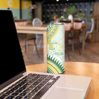 Personalised Samoa Ua Potopoto Skinny Tumbler SUP Est 2025 Samoan Pattern - Polynesian Pride
